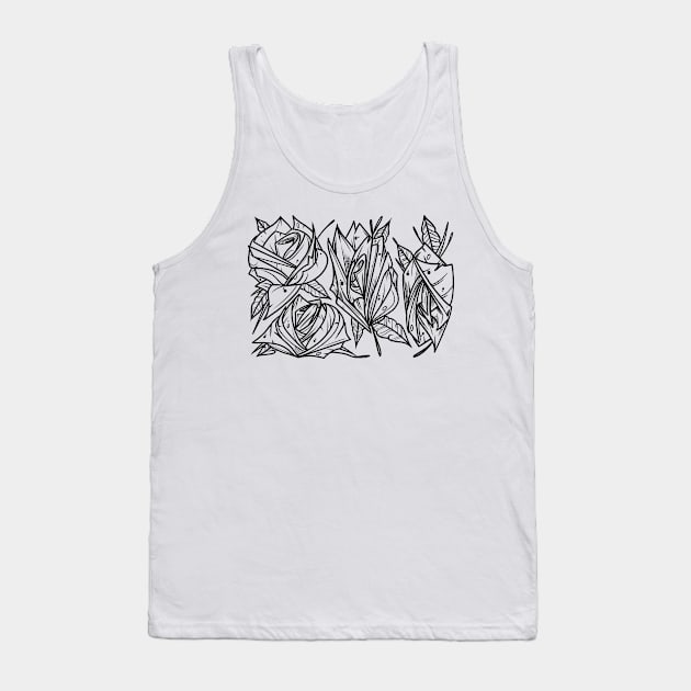 Wild Roses Tank Top by Scottconnick